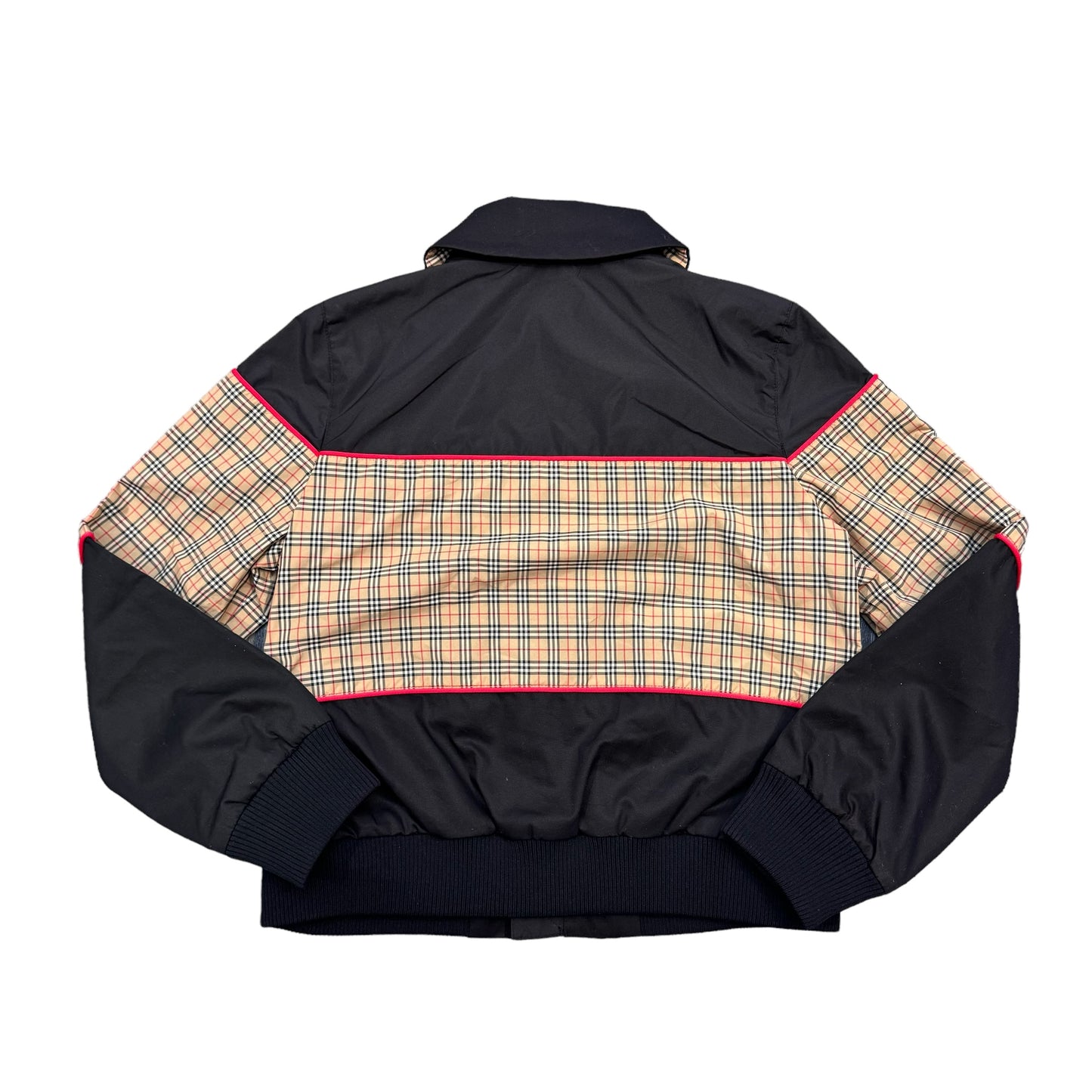 Burberry Kids Black Microcheck Hoodless Jacket