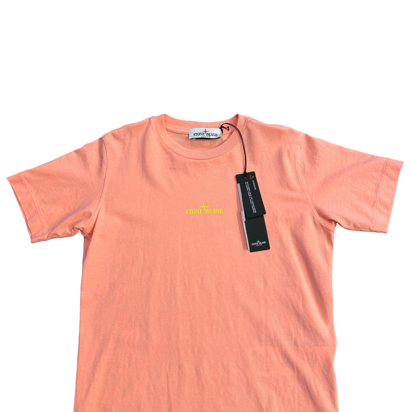 Stone Island Junior Coral Logo-Print Cotton TShirt