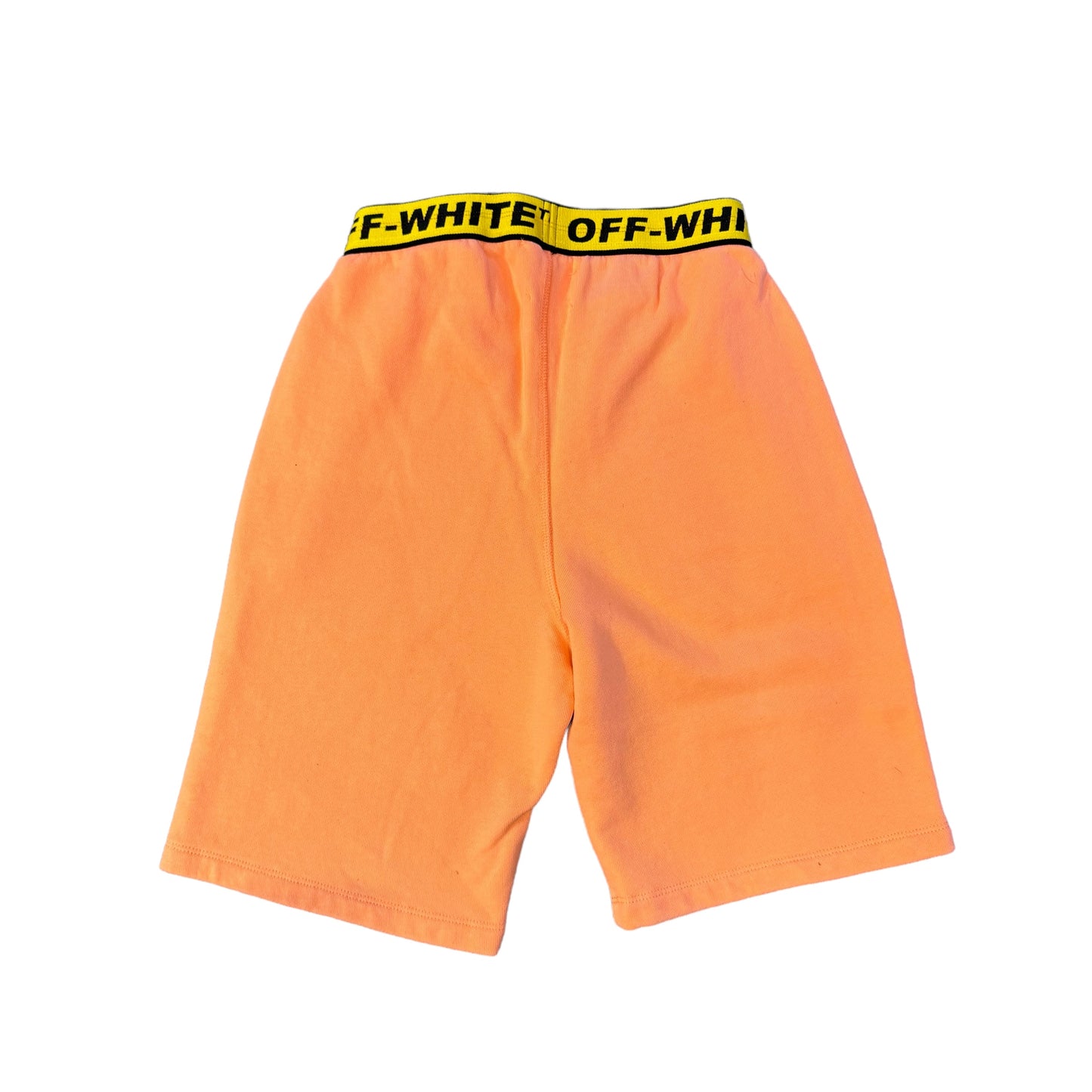 Off-White Kids Coral Industrial-Logo Shorts