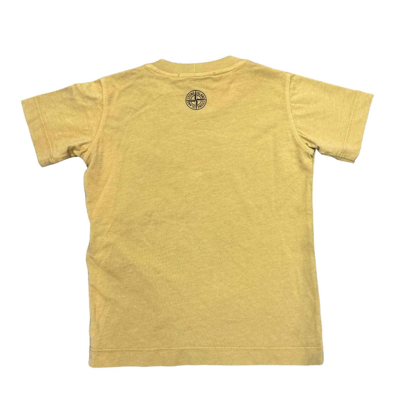 Stone Island Junior Beige Logo-Embroidery TShirt