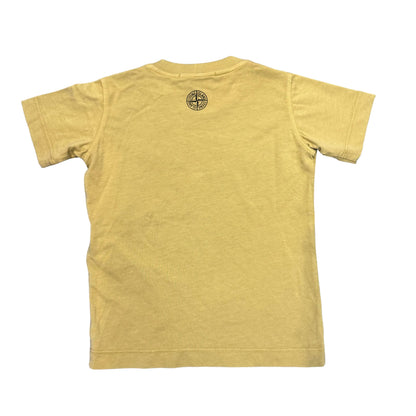 Stone Island Junior Beige Logo-Embroidery TShirt