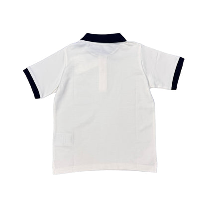 Moncler Kids White Maglia Manica C Polo-Shirt